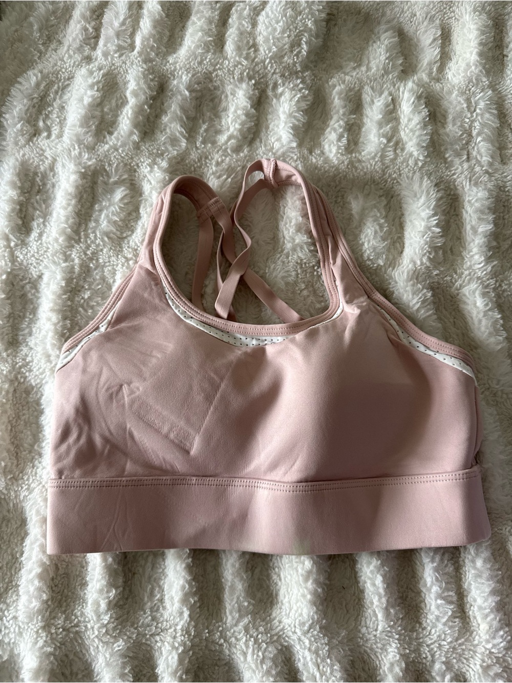 ZYIA Blush Pink Strappy Sports Bra